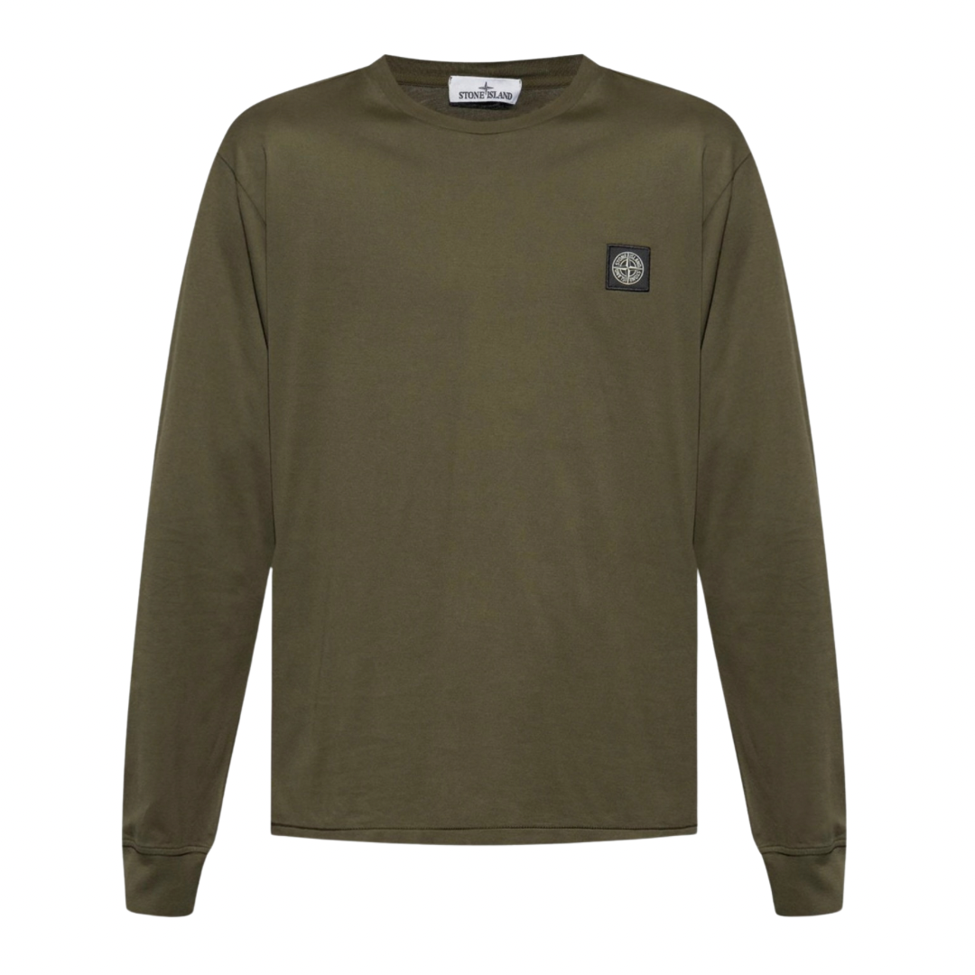 Stone Island Long sleeve Patch Logo T Shirt Howells Menswear