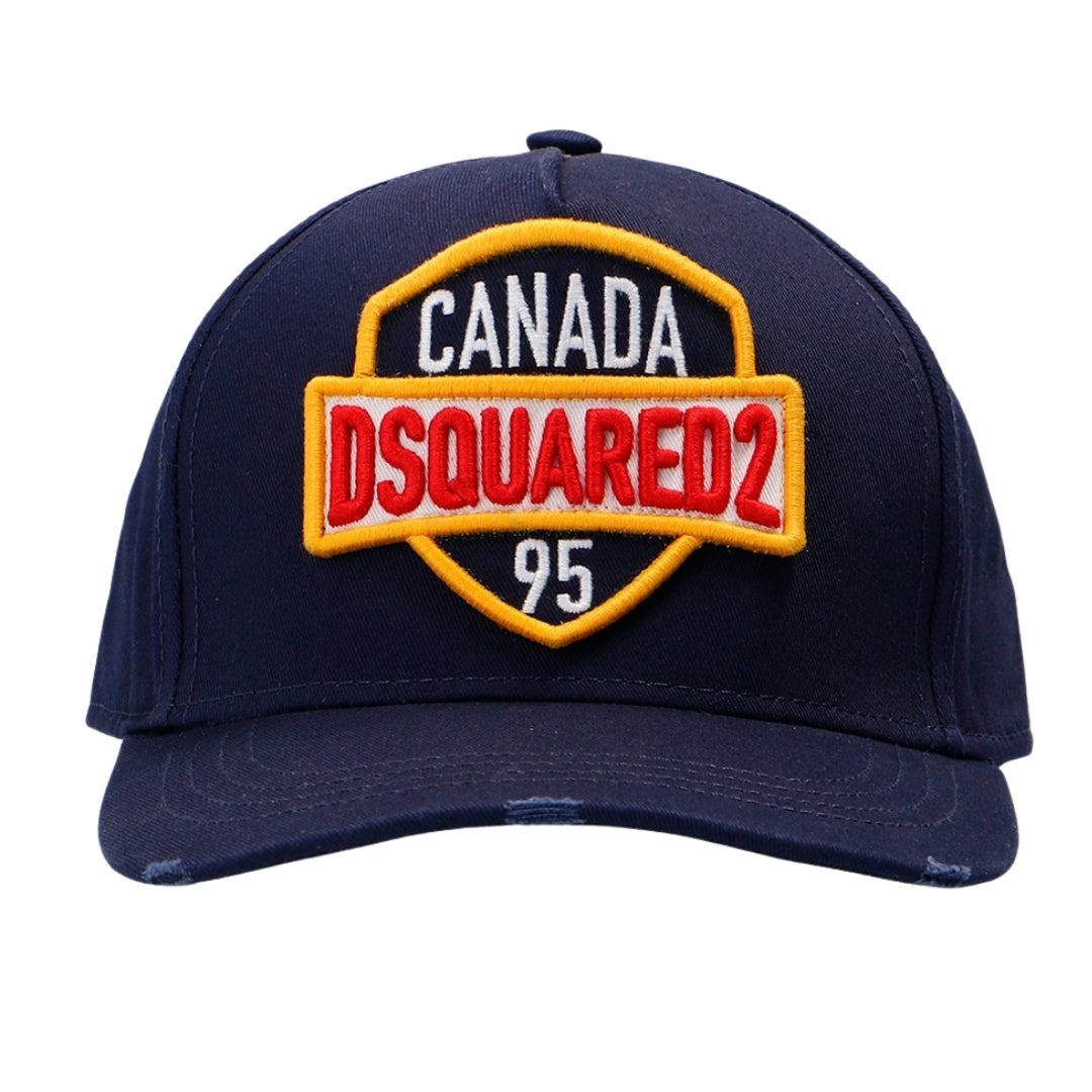 Dsquared2 Embroidered Canada 95 Shield Logo Navy Cap