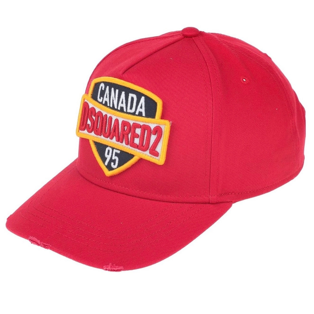 Dsquared2 Embroidered Canada 95 Shield Logo Red Cap