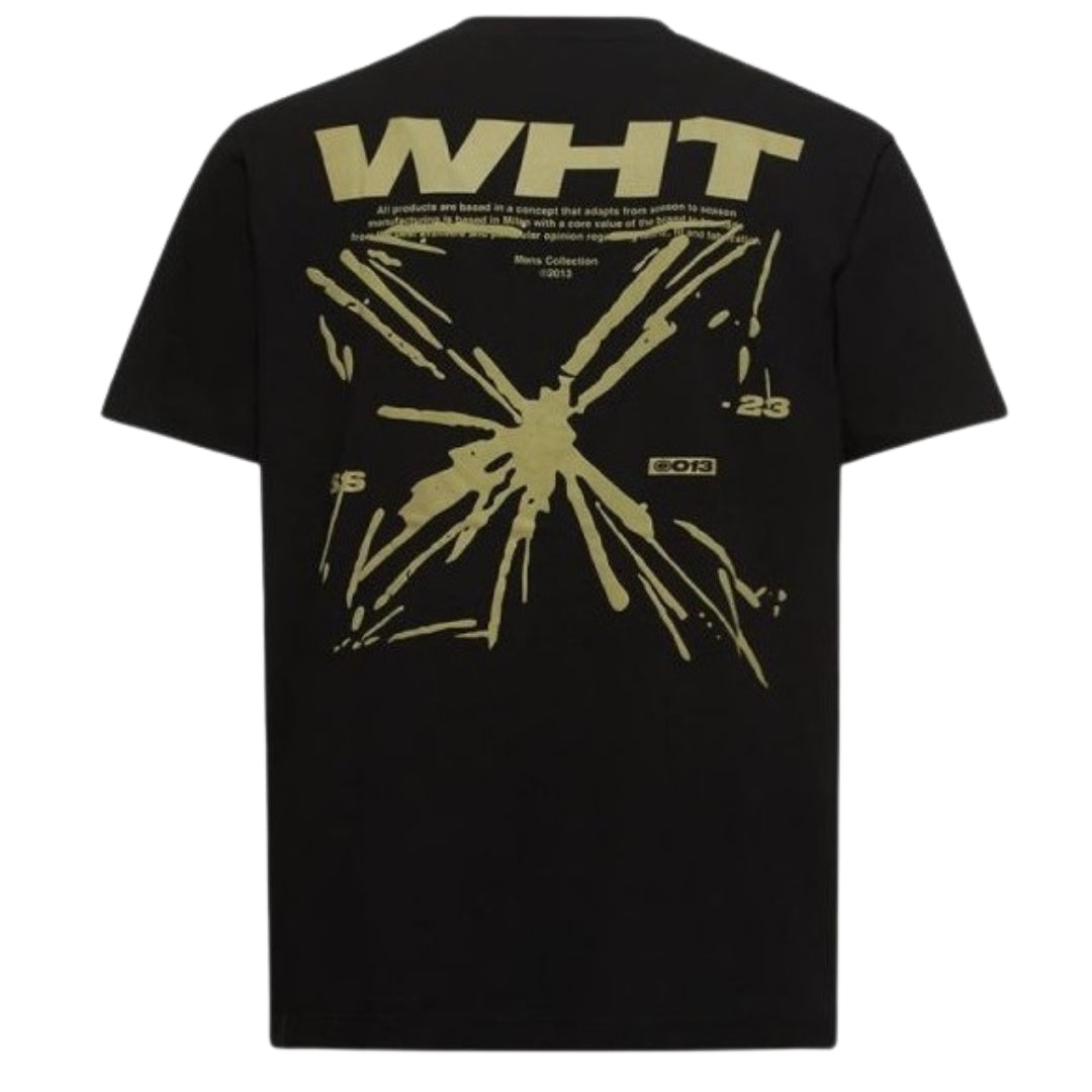 Off-White Splash Arrow Design Black T-Shirt