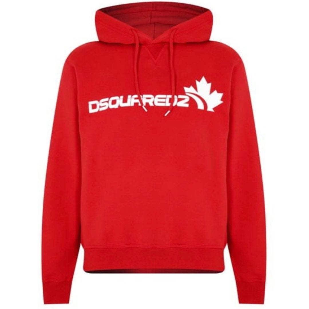 Dsquared2 Maple Leaf Cool Fit Red Hoodie
