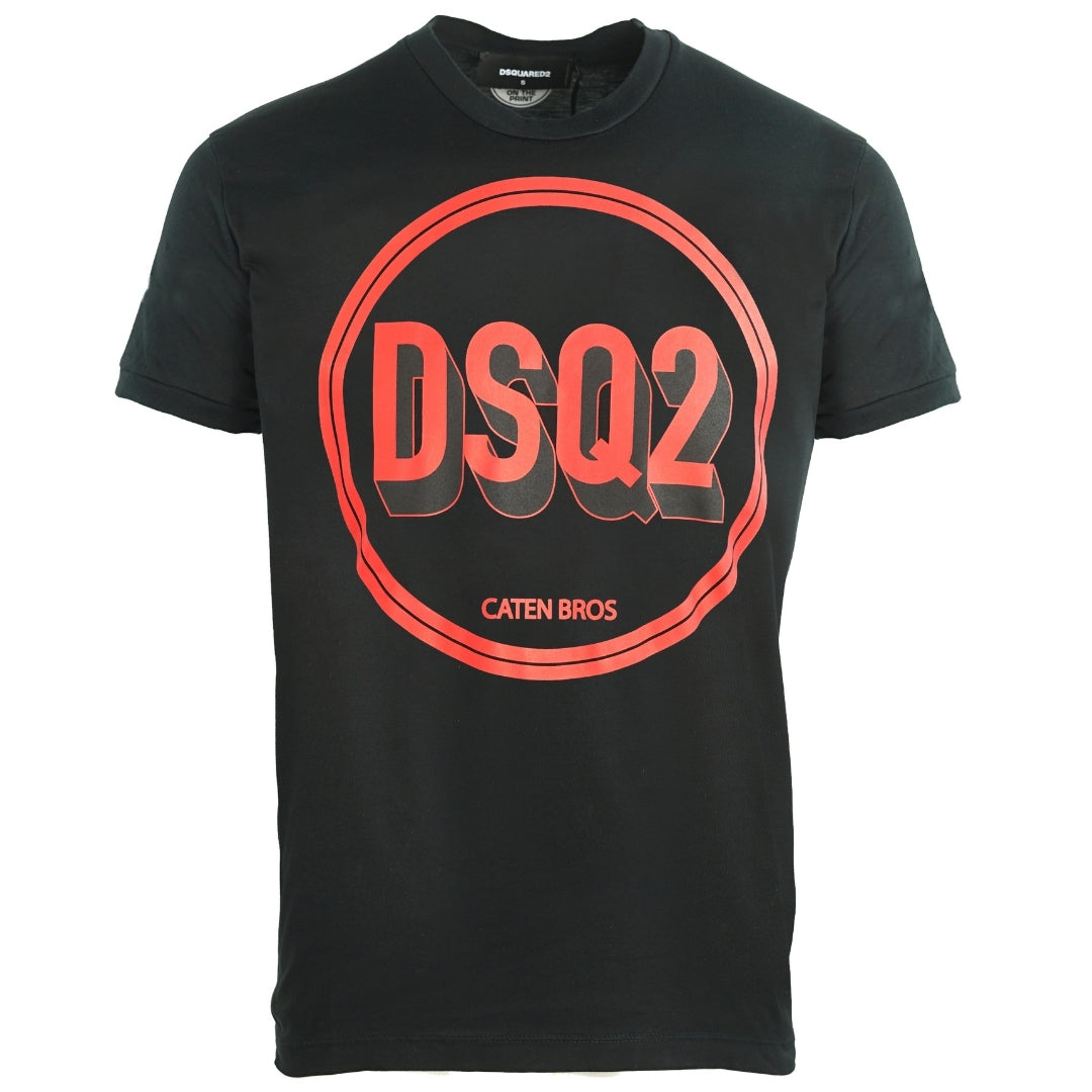 Dsquared2 Cool Fit DSQ2 Circle Logo Black T-Shirt